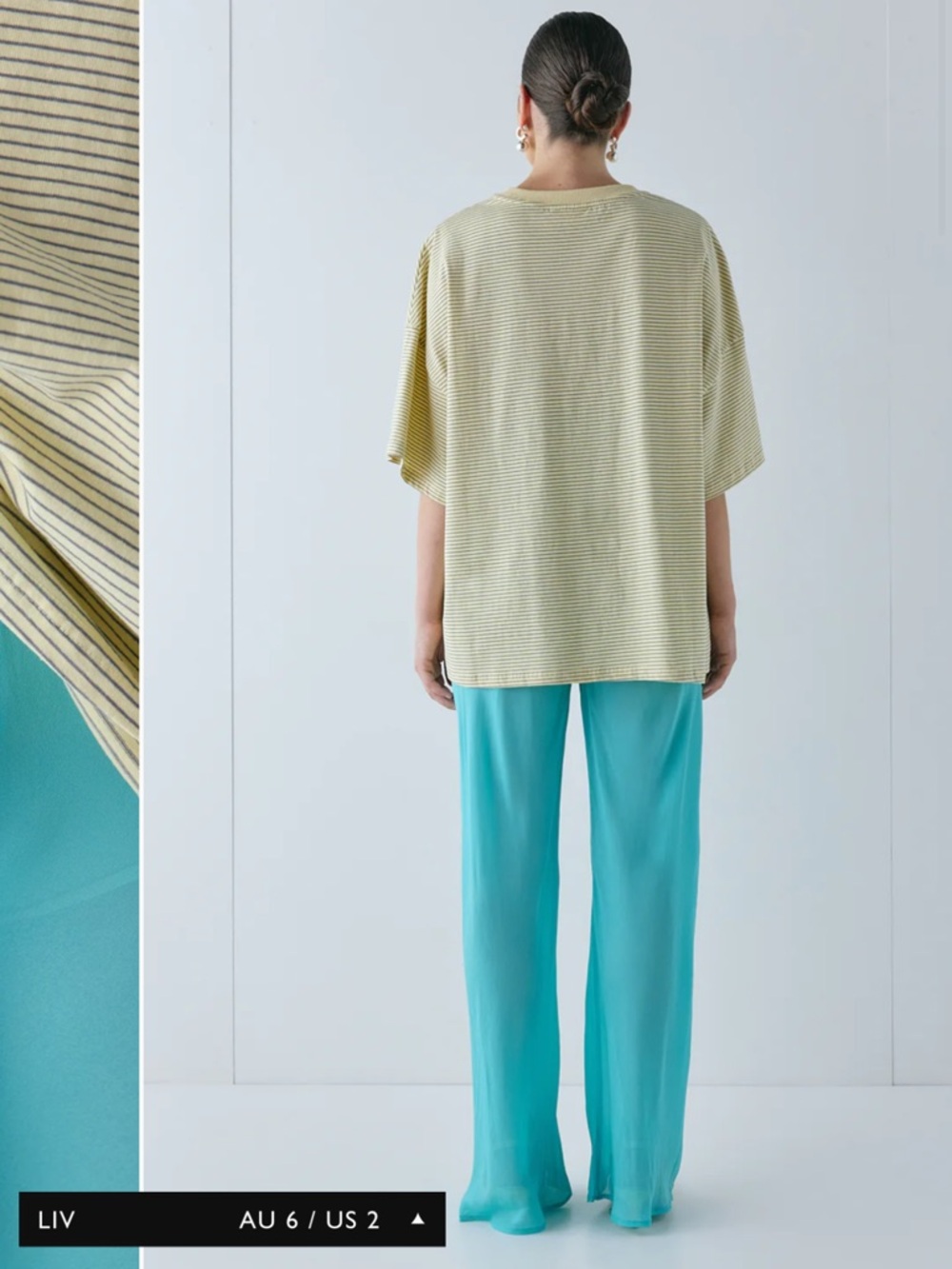 VRG GIRL Remi Sheer Aqua Pants - Picture 3 of 4